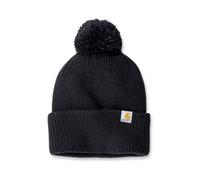 Carhartt Womens Knit Pom-Pom Cuffed Beanie Black