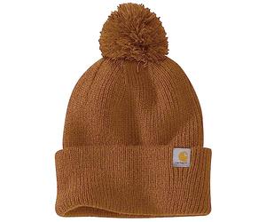 Carhartt Womens Knit Pom Pom Cuffed Winter Beanie