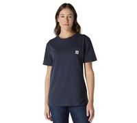 Carhartt, Women's, Loose Fit Heavyweight Short-Sleeve K87 Pocket T-Shirt, Navy, XS