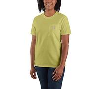 Carhartt Women's Loose Fit Heavyweight Short-Sleeve Pocket T-Shirt, Green Olive Heather, S