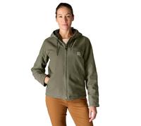 Carhartt Women's Loose Fit Washed Duck Sherpa-Lined Jacket, Basil, Large