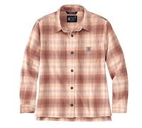 Carhartt Female Flannel shirt - rugged flex™ loose fit midweight flannel long-sleeve plaid shirt - Orange - XL