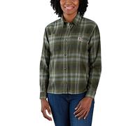 Carhartt Workwear 105574 Womens Midweight Flannel Long Sleeve Plaid Sh L