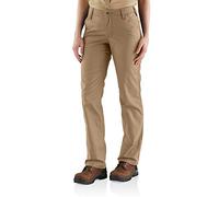 Carhartt Women's Original Fit Rugged Professional Pant Work Utility, Dark Khaki, 14 Short