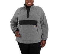 Carhartt Women's Plus Relaxed Fit Fleece Pullover, Granite Heather, S