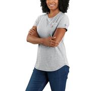 Carhartt Women's Plus Size Force Relaxed Fit Midweight Pocket T-Shirt, Heather Grey, L