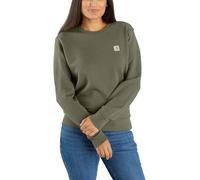 Carhartt Women's Plus Size Relaxed Fit Midweight French Terry Crewneck Sweatshirt, Dusty Olive, Medium