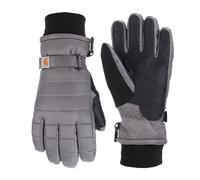 Carhartt Women's Quilts Insulated Glove with Waterproof Wicking Insert Cold Weather, Charcoal, Medium