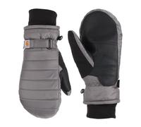 Carhartt Women's Quilts Insulated Mitt with Waterproofing Wicking Insert Cold Weather Gloves, Charcoal, Small