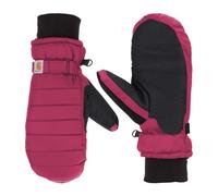 Carhartt Women's Quilts Insulated Mitt with Waterproofing Wicking Insert Cold Weather Gloves, Crabapple, Medium