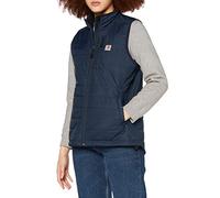 Carhartt, Women's, Rain Defender® Nylon Insulated Mock-Neck Vest, Navy, M