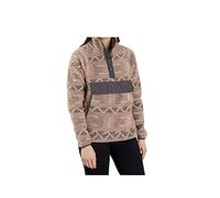 Carhartt Women's Relaxed Fit Fleece Pullover Outerwear, Warm Taupe Geo Aztec, XXL