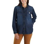 Carhartt Women's Relaxed Fit Midweight Denim Long-Sleeve Shirt T-Shirt
