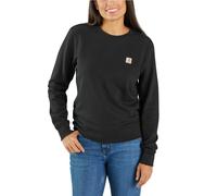 Carhartt Women's Relaxed Fit Midweight French Terry Crewneck Sweatshirt, Black, X-Large