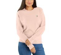 Carhartt Women's Relaxed Fit Midweight French Terry Crewneck Sweatshirt, Georgia Peach, Medium