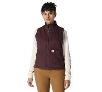 Carhartt Women's Relaxed Fit Washed Duck Sherpa-Lined Mock-Neck Vest, Blackberry, M