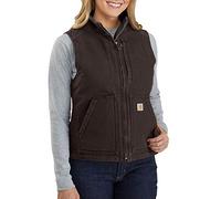 Carhartt Womens Sherpa Lined Mock Neck Soft Duck Vest M - Bust 36-38' (91.5-96.5cm)