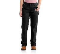 Carhartt Women's Rugged Flex Loose Fit Canvas Work Pant, Black, W10