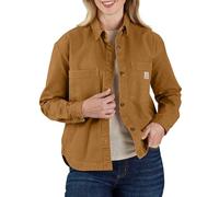 Carhartt Women's Rugged Flex Loose Fit Heavyweight Duck Overshirt, Carhartt Brown, XL
