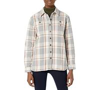 Carhartt Women's Rugged Flex Loose Fit Heavyweight Twill Flannel Long-Sleeve Plaid Shirt, Malt, X-Large
