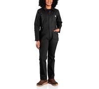 Carhartt Women's Rugged Flex Relaxed Fit Canvas Coverall, Black, S