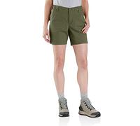 CARHARTT Womens Rugged Flex Relaxed Fit Canvas Work Short, Basil, 8