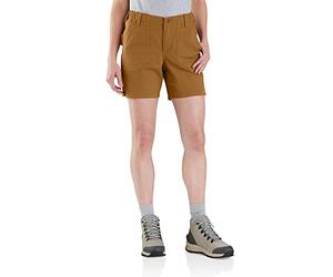 Carhartt Women's Rugged Flex Relaxed Fit Canvas Work Short, Carhartt Brown, 14