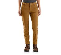 Carhartt Women's Rugged Flex Relaxed Fit Twill Double-Front Work Pant, Carhartt Brown, W8