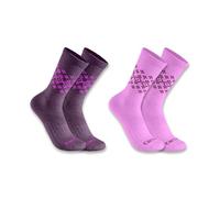 Carhartt Women's SC9642W Women's Midweight Synthetic-Wool Blend Fairisle Crew S, Magenta, Medium