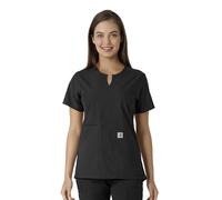 Carhartt Women's Scrub Top Women's Notch Neck Tunic Knit Panel Scrub Top (Pack of 1)