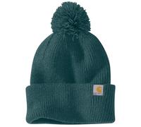 Carhartt Women's Standard Knit Pom Cuffed Beanie, Greenstone