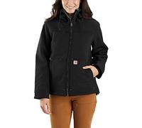 Carhartt Women's Super Dux Relaxed Fit Sherpa-Lined Active Jacket Work Utility Outerwear, Black, L