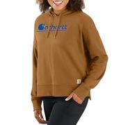 Carhartt Women's Tencel Fiber Series Loose Fit Fall Graphic Hooded Sweatshirt, Carhartt Brown, S
