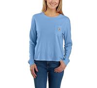 Carhartt Women's Tencel Fiber Series Loose Fit Long-Sleeve Pocket T-Shirt, Skystone, M