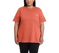 Carhartt Women's WK87 Workwear Pocket Short Sleeve T-Shirt (Regular and Plus Sizes), Earthen Clay Heather, Large