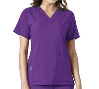 Carhartt womensC12110Carhartt Cross-flex Women's Media Scrub Top Medical Scrubs Shirt - Purple - Small