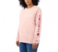 Carhartt Workwear 103401 Workwear Logo Long Sleeve Womens T-Shirt Ash XS