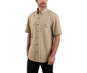 Carhartt Workwear 104369 Loose Chambray Short Sleeve Shirt Dark Tan Ch S