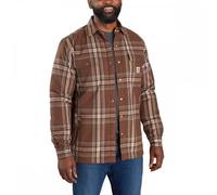 Carhartt 105430 Relaxed Fit Heavyweight Flannel Sherpa Lined Shirt Jacket BURNT SIENNA M