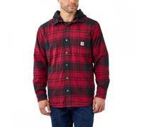 Carhartt Workwear 105621 Flannel Fleece Lined Hooded Shirt Jacket Oxbl S