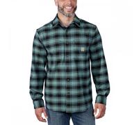 Carhartt Workwear 105945 Flannel Long Sleeve Plaid Shirt Sea Pine M Ch M