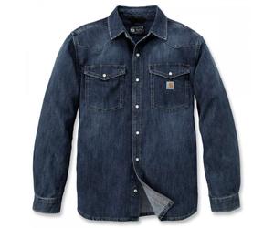 Carhartt Workwear 106429 Denim L/S Snap Front Shirt - Wyatt L Colour: L
