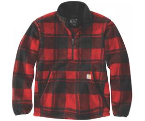 Carhartt Workwear 106443 Loose Fit Fleece Pullover Crabapple/Black Pla M