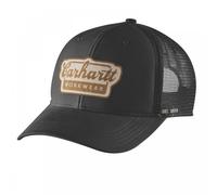 Carhartt Workwear 106738 Twill Mesh-Back Script Patch Cap Black Colour