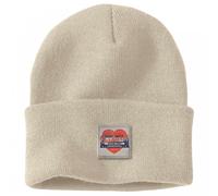 Carhartt Workwear 107409 Knit Heart Patch Beanie Oat Milk Colour: Oat