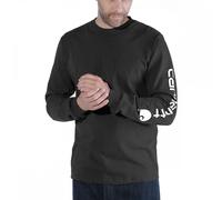 Carhartt Workwear EK231 Sleeve Logo Long Sleeve T-Shirt Black 2XL Size 2XL
