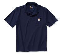 Carhartt Workwear K570 Work Pocket Polo Short Sleeve Navy - Size: XS S XS