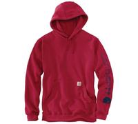 Carhartt Men's Loose Fit Midweight Logo Sleeve Graphic Sweatshirt, Industry Red, XL