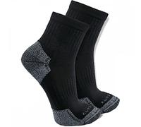 Carhartt Men's Midweight Cotton Blend Quarter Sock 3 Pack, Black, X-Large