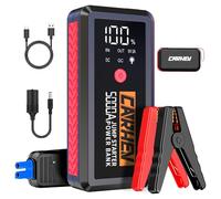 CARHEV 5000A Jump Starter Power Pack, Portable Car Battery Booster Jump Starter (up to 8.0L Gas or 8.0L Diesel Engine) 12V Car Starter Power Bank with USB Quick Charge 3.0 and LED Flashlight
